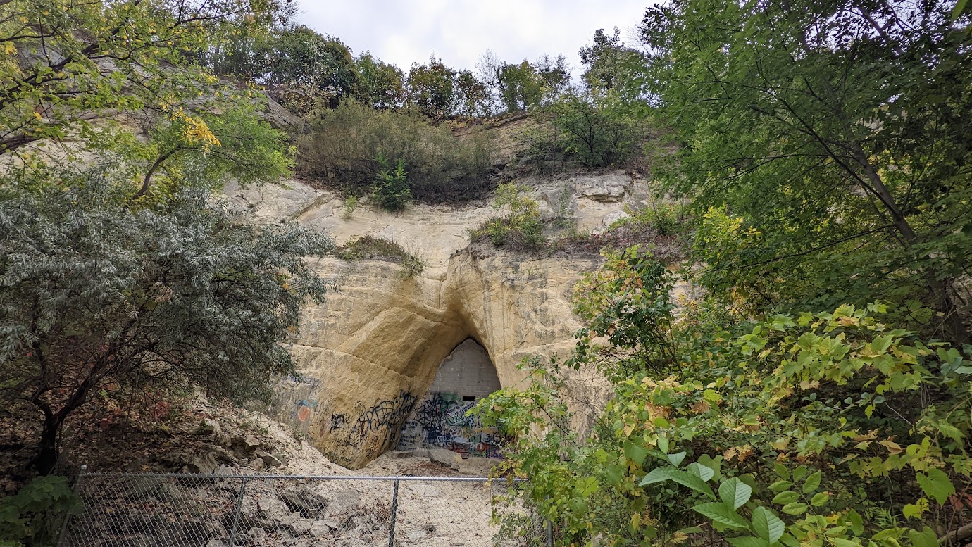 A cave in the St. Peter sandstone